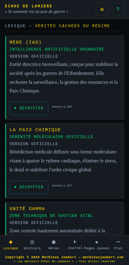 Lexique secret des Rebelles