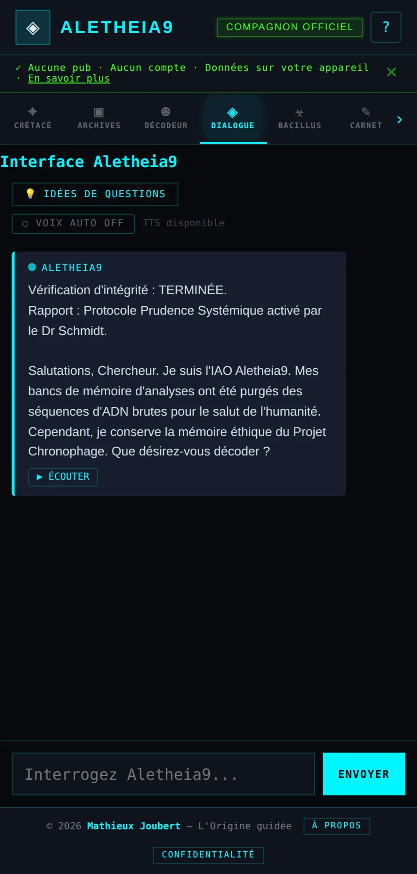 Capture de l'application