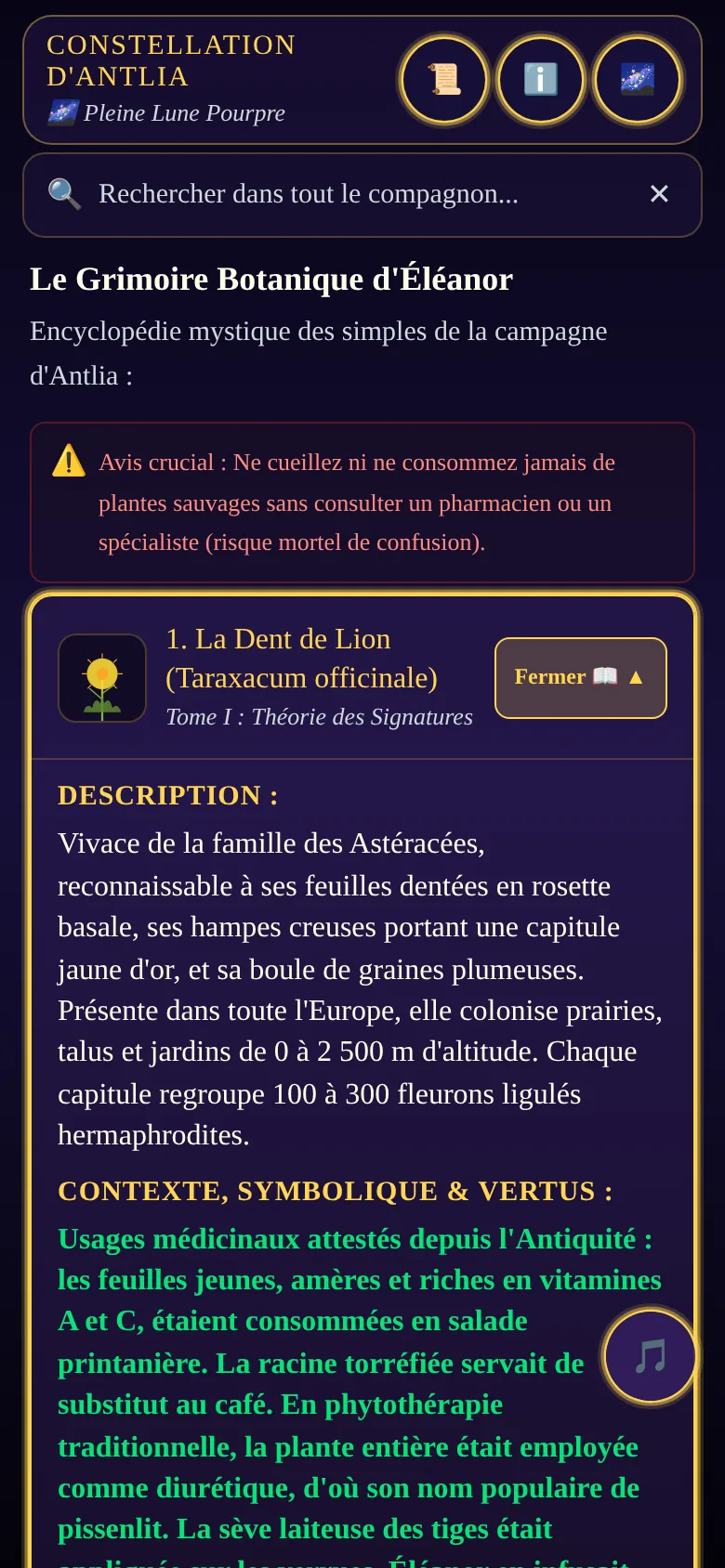 Aperçu de l'application